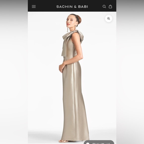 Sachin + Babi Bonnie One-Shoulder Dress Pewter - Picture 9 of 10